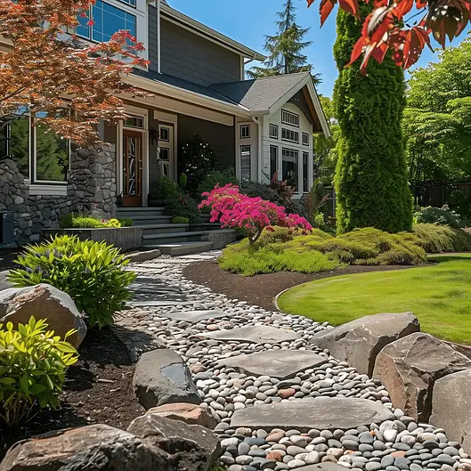 Shaark Landscaping crew at work